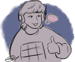 Fanart of an old mutual made on phone(added signature for branding purposes)