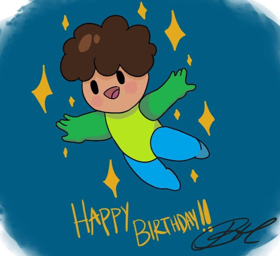 Birthday present for an old mutual made on phone(added signature for branding purposes)